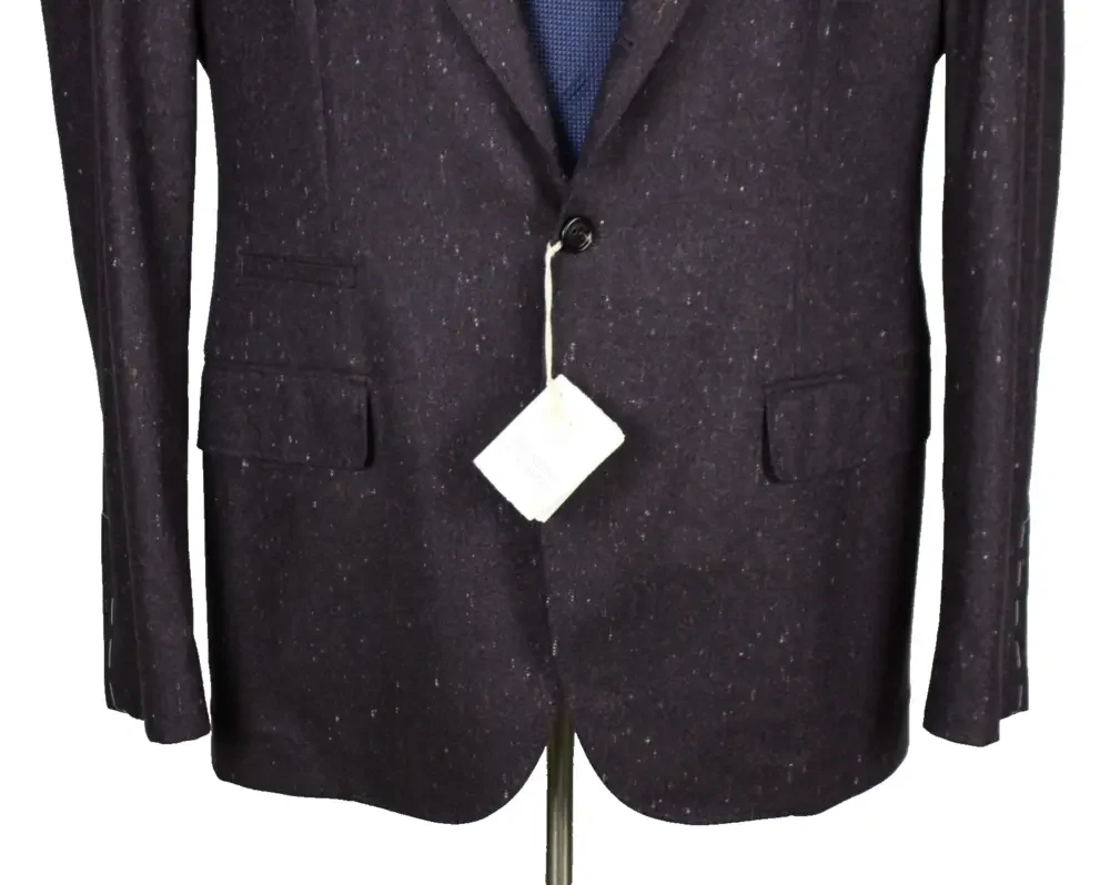 $6150 Brunello Cucinelli Blazer 44 R (54 EU) Purple Fleck Wool Cashmere Italy